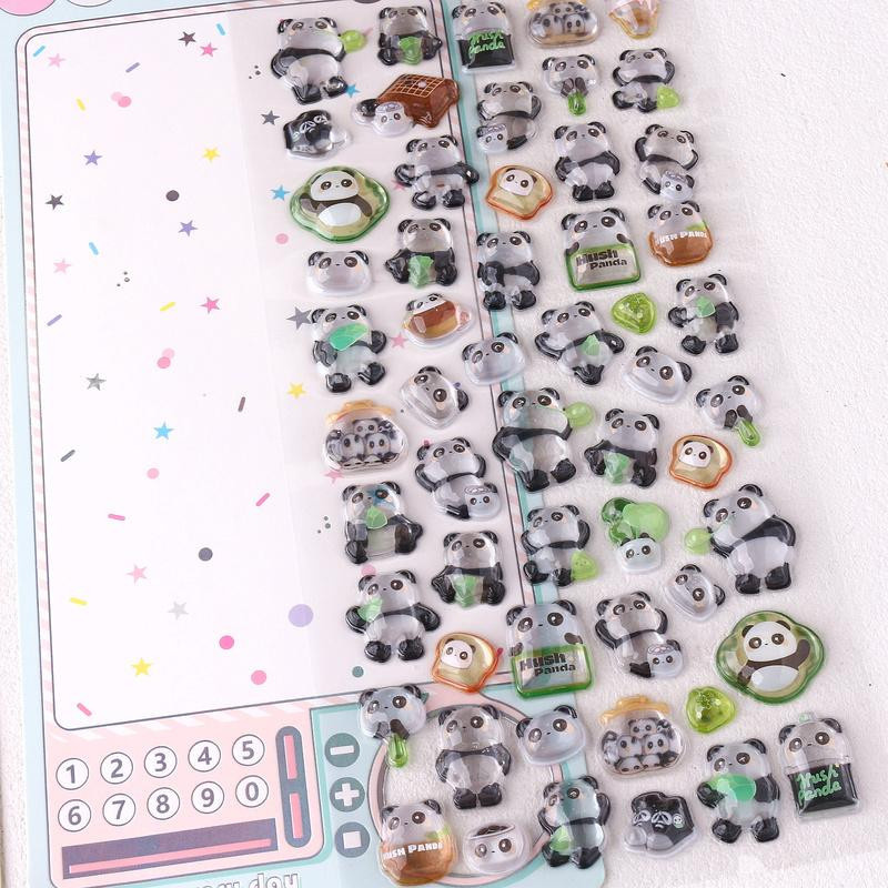 Yiran toy 1 Panda Relief Kristall Aufkleber 2-teiliges Set - Bild 4