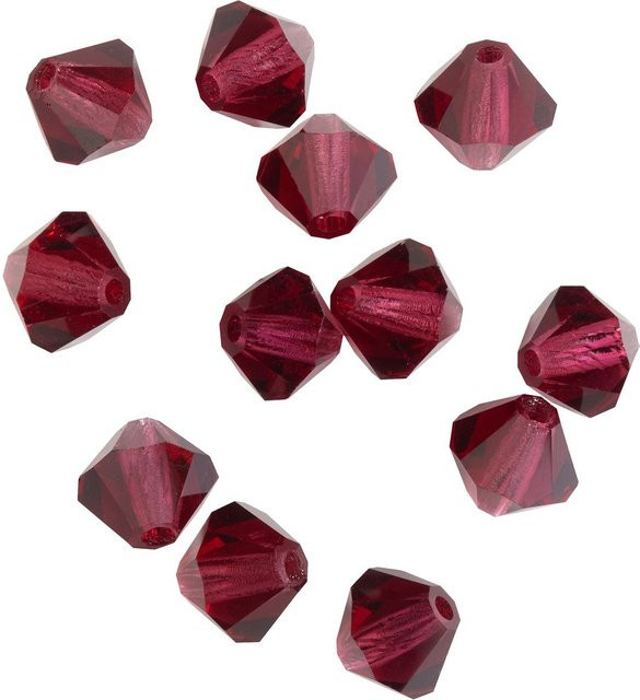 PRACHT Glasschliffglitzerperlen, 6 mm, Fuchsia - Bild 1