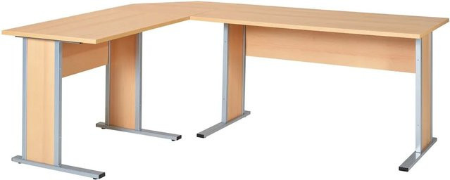 Eckschreibtisch Lion von Möbelpartner in Buche mit kurzer Seite links, H x B x T: 75 x 205 x 155 cm - Bild 1