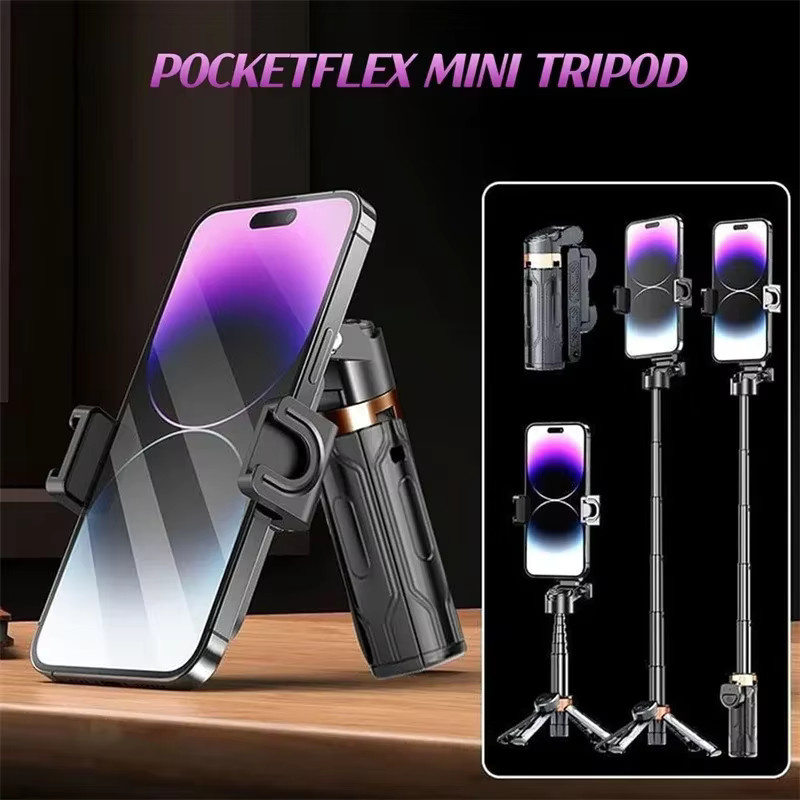 Newteneight Mini Bluetooth Selfie Stick Stativ und Telefonhalterung für iPhone 16 17 Pro Max in Schwarz und Weiß - Bild 5