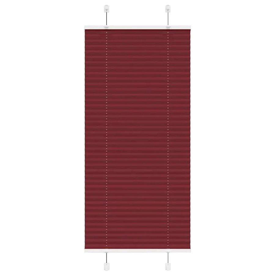 vidaXL Plissee Bordeauxrot, semi-transparent, Polyester, B: 65 cm, H: 100 cm - Bild 2