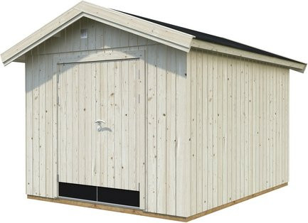 Palmako Elementhaus Martin Gartenhaus aus Fichtenholz mit Satteldach in Braun, B/T/H: 313 x 344 x 267 cm - Bild 2