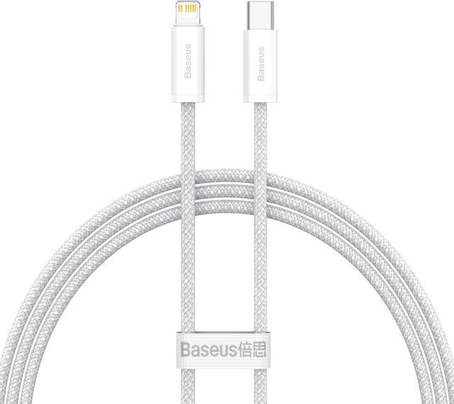 Baseus Dynamic Fast Charging USB-C auf Lightning Kabel 20W mit E-Marker, Weiß, 1m - Bild 1