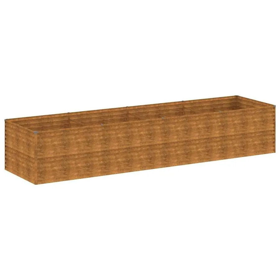 vidaXL Hochbeet aus Cortenstahl in Braun, B/T/H: 386 x 100 x 69 cm - Bild 2