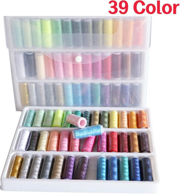 NOTIONSLAND Stickgarn-Set mit 39 Farben für Stickerei, Quilten und zum Hand- sowie Maschinennähen, Multicolour - Bild 1