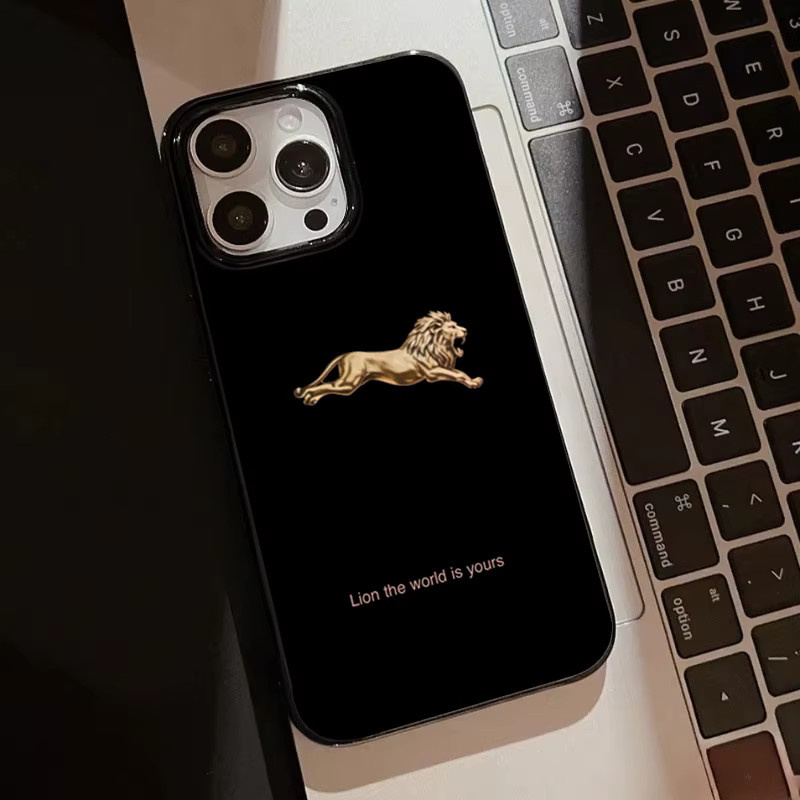Stoßfeste iPhone Handyhülle mit Löwenmuster in Schwarz für verschiedene iPhone Modelle - Bild 6