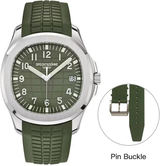 Specht & Söhne Armbanduhr, Automatik, Edelstahl, Grün, 42 mm, Herren - Bild 1
