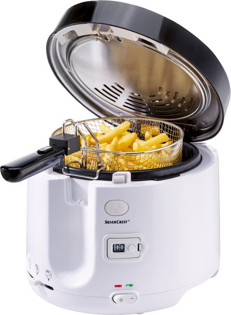 Silvercrest Kitchen Tools Fritteuse SFT 1900 A1 in Weiß mit 2,1 l Volumen und Timer - Bild 1