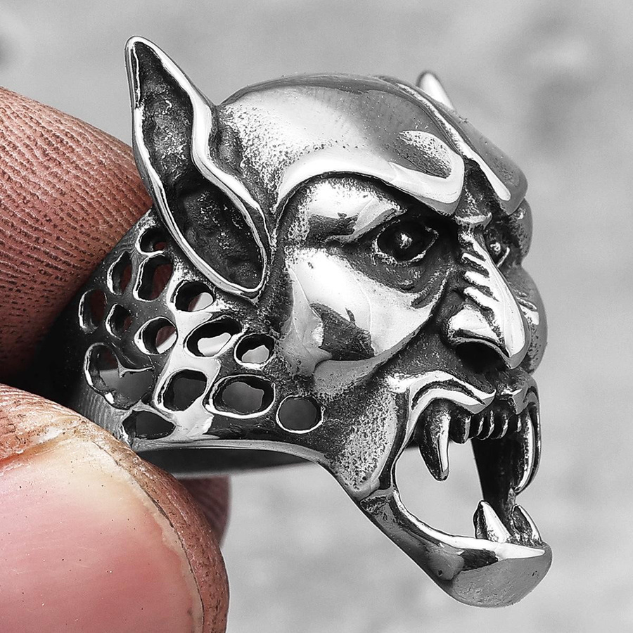 Yiran Jewelry Ring Edelstahl, Silber, Herren - Bild 2