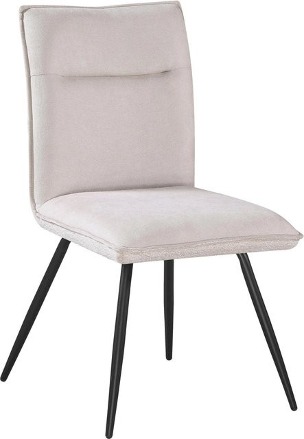 Mömax Stuhl Nova in Beige mit Stoffbezug und Metallgestell für Esszimmer, Küche oder Home-Office - Bild 1