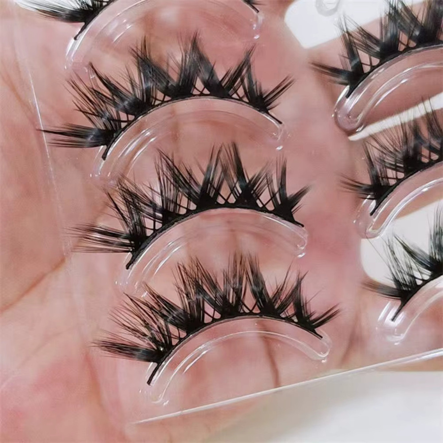 Falsche Wimpern Cartoon-Stil, Black, 5 Paar, Unisex - Bild 2