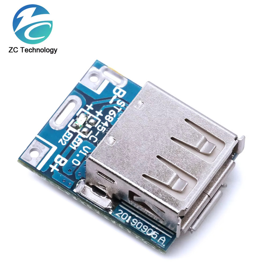 5er Set TP4056 Micro USB Lithium-Batterie Ladegerät Modul mit Schutzfunktion für 18650 Li-Ion Akkus, 5V 1A - Bild 3