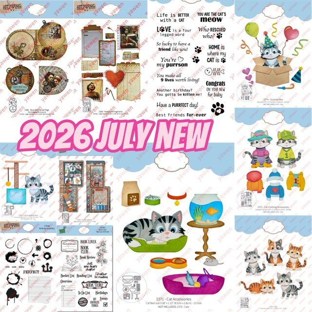 Metall-Stanzformen und Stempel mit Schablonen für Heißfolien-Scrapbooking und Bastelarbeiten in Multicolour - Bild 1
