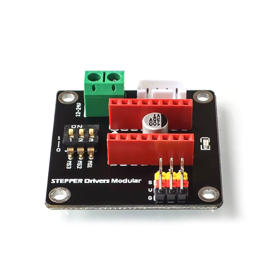 42er Schrittmotortreiber-Erweiterungsplatine DRV8825 und A4988 Steuerschildmodul für 3D-Drucker, kompatibel mit Arduino UNO R3 und Ramps 1.4, Farbe: Rot - Bild 2