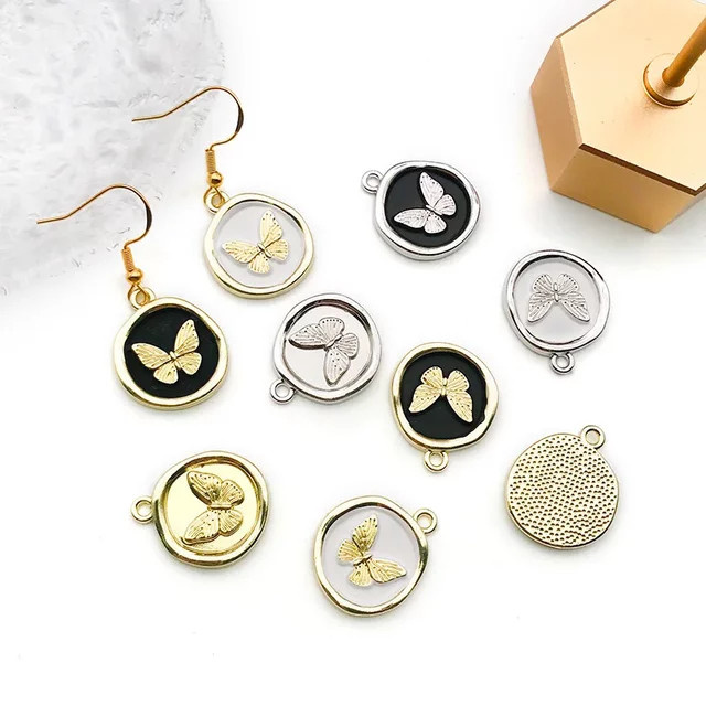 TRYTRYSEE Schmetterling Charms, Emaille, Bunt, Unisex - Bild 1
