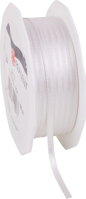 PRÄSENT Satinband Uni in Elfenbein aus Polyester, Breite: 0,3 cm - Bild 1