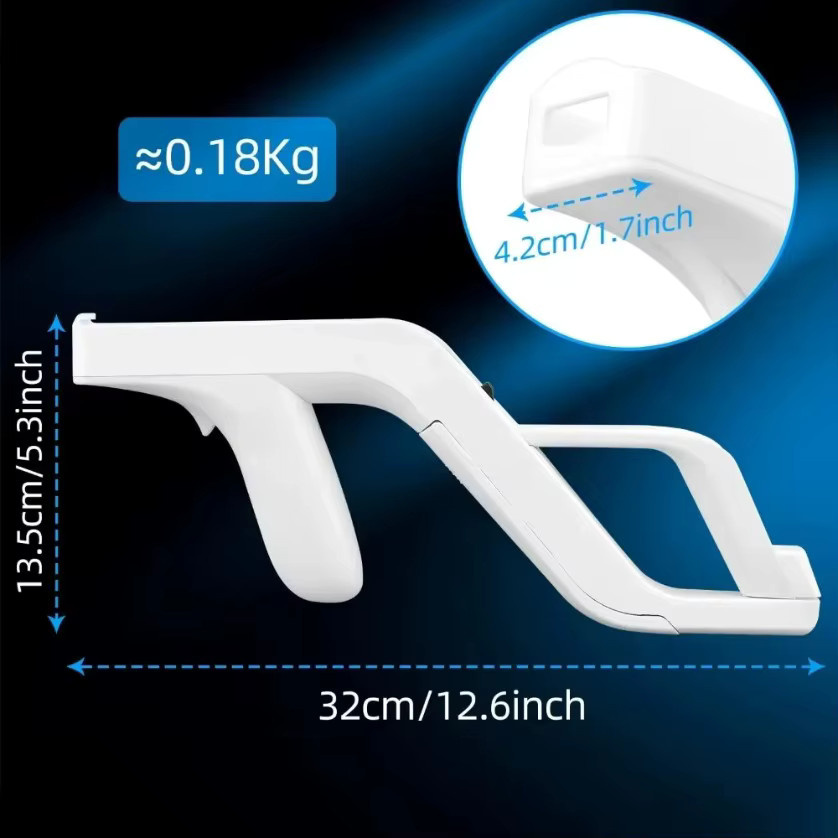 Nintendo Wii Zapper Gun Shooter Gaming Zubehör für Fernbedienung Weiß - Bild 4