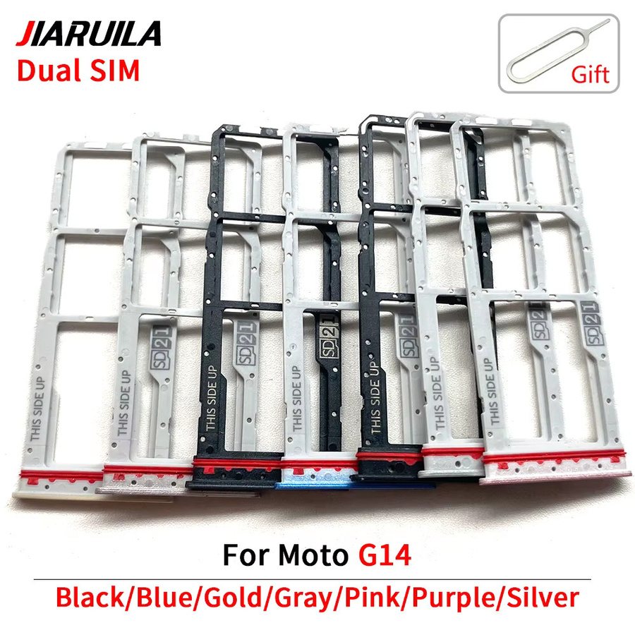 Ersatz-SIM-Karten-Schublade und SD-Kartenhalter Adapter für Motorola Moto G04 G14 in Grau und Multicolour - Bild 2