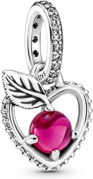 Charm Rosa Flamingo Apfelschuppenfisch, 925 Silber, Perle, Damen - Bild 1