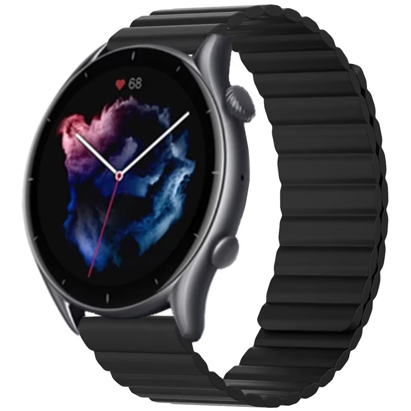 Magnetisches Silikonarmband, Schwarz, Unisex - Bild 2