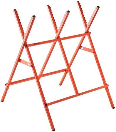 VEVOR Klappbare Sägeböcke in Orange mit verstellbarer Höhe und rutschfesten Fußpads, Tragkraft 117,9 kg für Holzbearbeitung und Handwerk - Bild 1