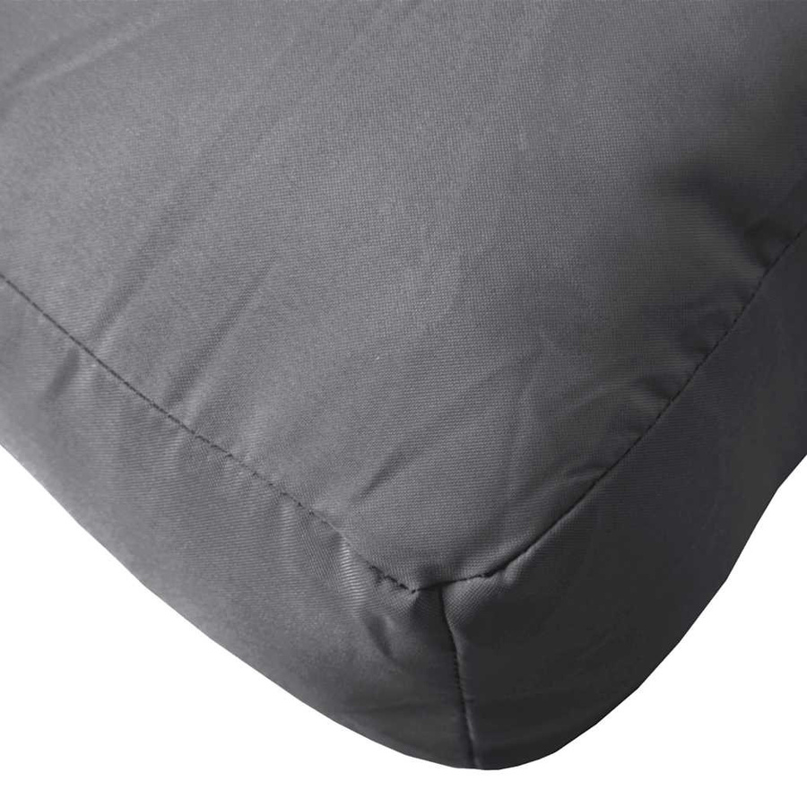 vidaXL Palettenkissen 2-teiliges Set aus Polyester in Anthrazit, UV-beständig und wasserabweisend, B/T/H: 60 x 60 x 12 cm - Bild 4