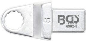 BGS Einsteck-Ringschlüssel aus Chrom-Vanadium in Silber, Größe 8 mm mit Aufnahme 9 x 12 mm - Bild 1