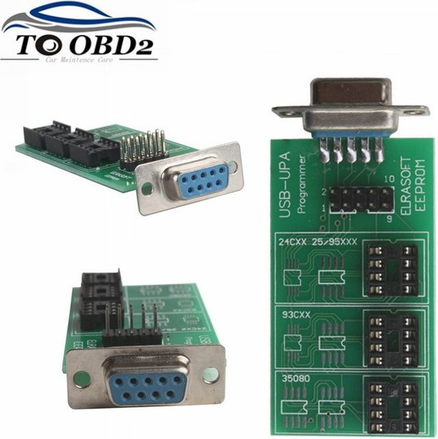 UPA USB Programmierer Adapter V1.3 für EEPROM Board in Grün mit USB-C Anschluss - Bild 1