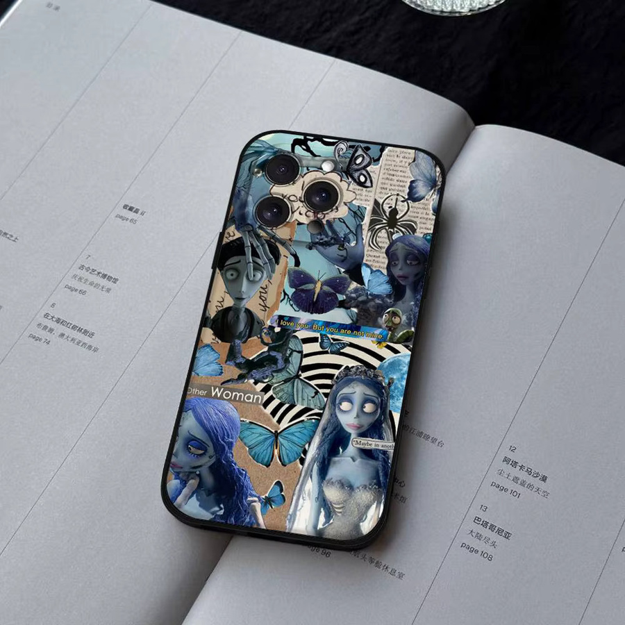 Mesuca Handyhülle C-Corpse Bride für iPhone 17 16 15 14 13 12 11 Pro Max Mini X Xs XR in Schwarz aus Silikon - Bild 6