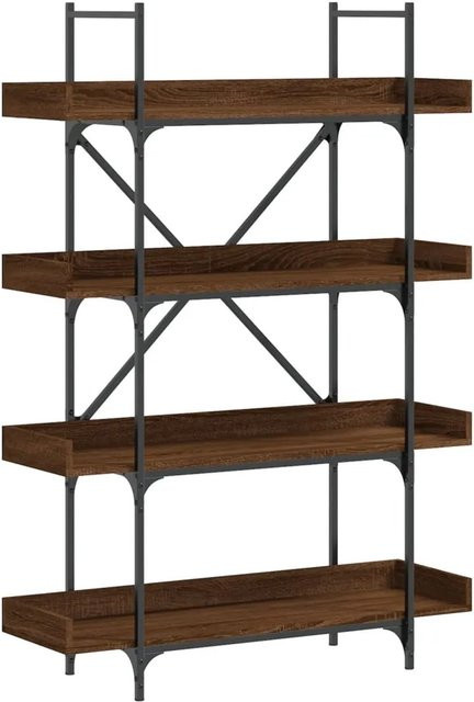 vidaXL Bücherregal mit 4 Böden in Braun im Industrial Design, B/T/H: 100 x 33 x 145,5 cm - Bild 1