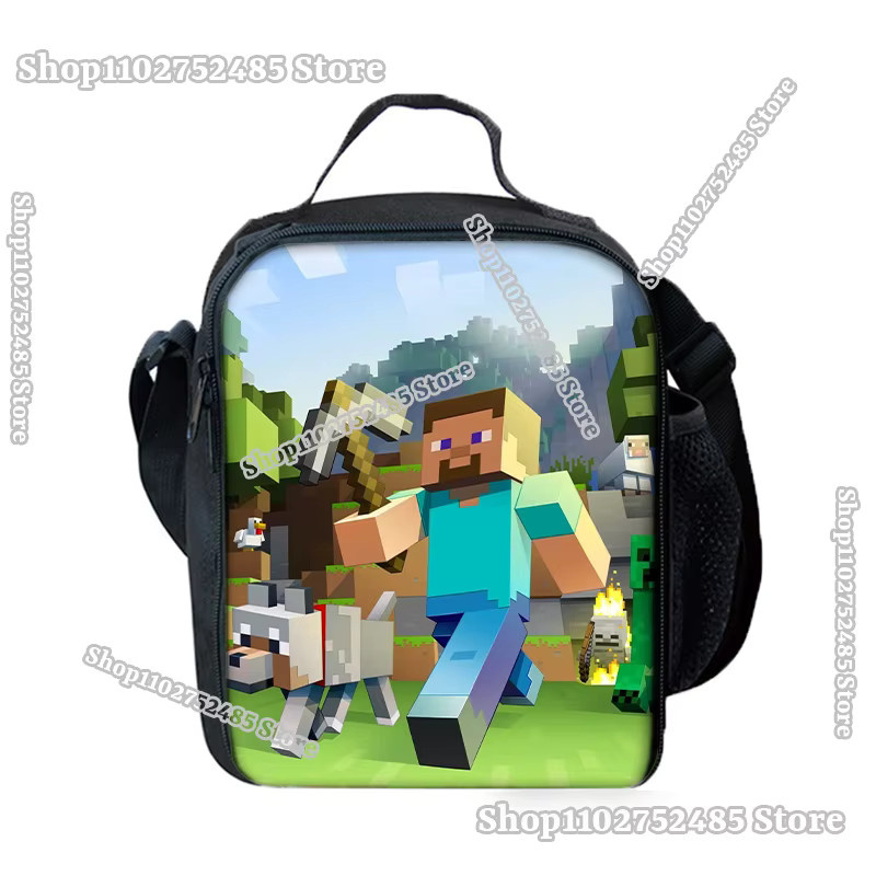 Bandai Pixel Block Lunchtasche mit Wärmeisolierung und großem Fassungsvermögen, Mehrfarbig, B/T/H: 25,0 x 19,0 cm - Bild 2