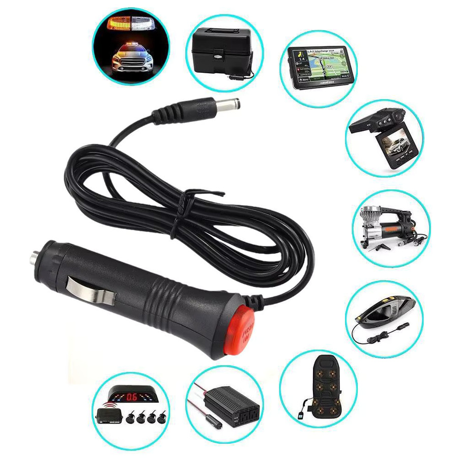 Universal Auto Zigarettenanzüger Splitter mit Ein- und Ausschalter für 12V und 24V, Schnellladegerät Power Adapter in Schwarz - Bild 3