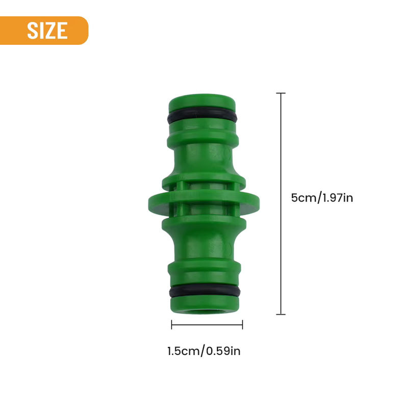 10-teiliges Set ABS-Schlauchrohrverbinder Doppel-Stecker für Gartenbewässerungsschläuche mit Schnellbefestigung - Bild 3