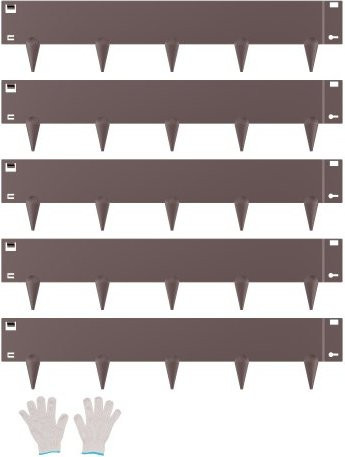 VEVOR Rasenkante 5er-Pack aus rostbeständigem Metall, biegbare Beeteinfassung und Garteneinfassung in Braun, B/H/D: 99 cm x 20,7 cm x 0,15 cm - Bild 1