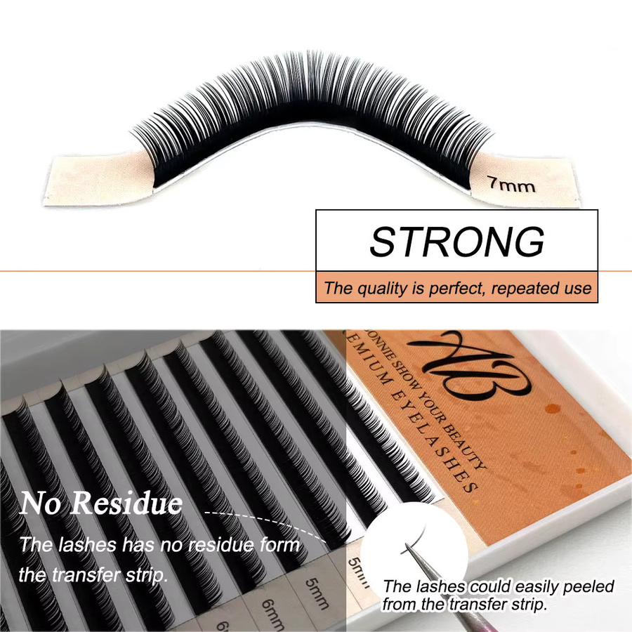 Abonnie Einzelwimpern Klassische Wimpernverlängerung, Black, Unisex - Bild 4