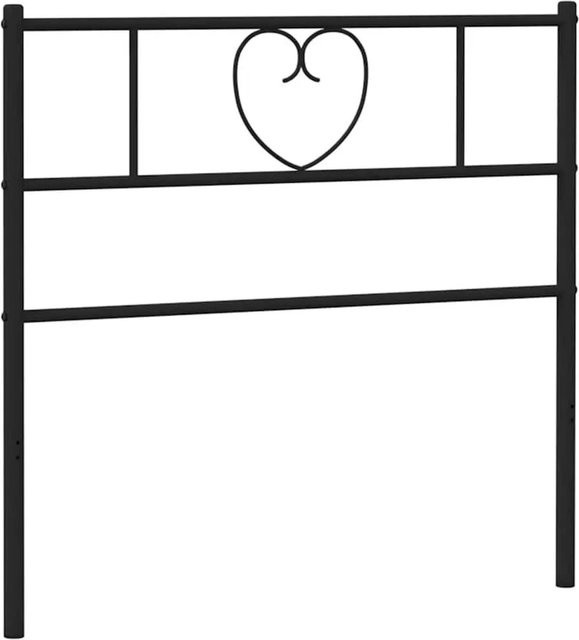 vidaXL Ersatz-Kopfteil aus Metall in Schwarz Matt für 90 x 200 cm Betten - Bild 1