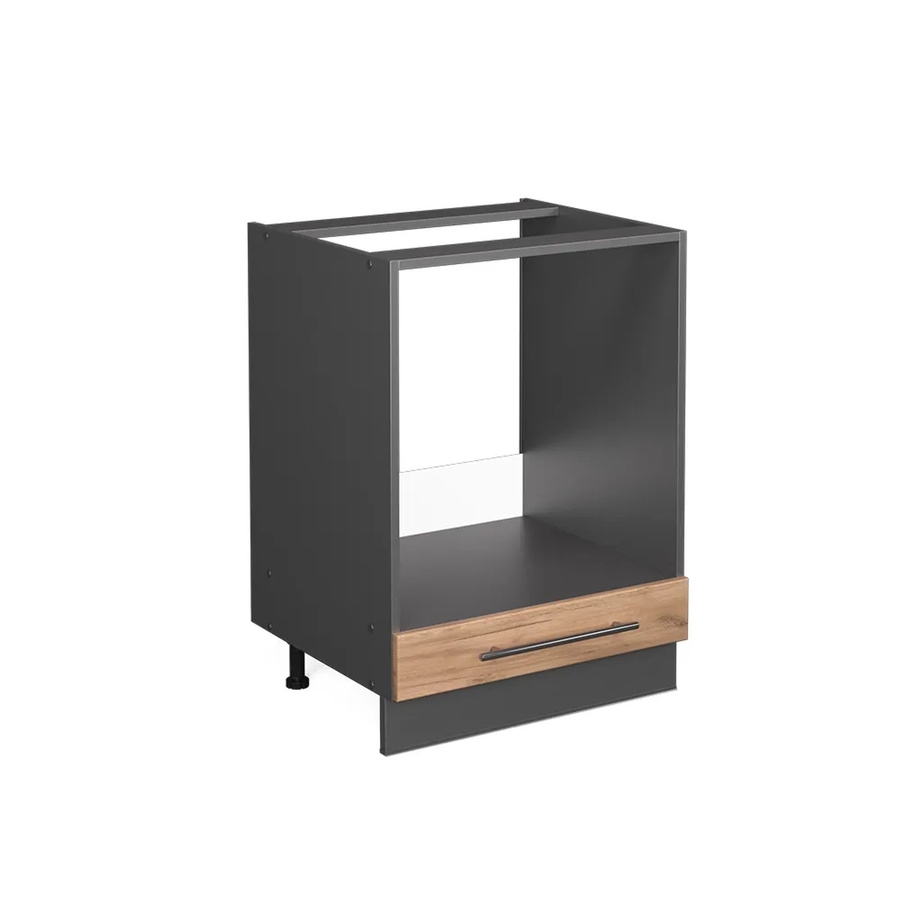 Vicco Herdumbauschrank Fame-Line Küchenschrank in Anthrazit und Eiche mit Softclose-Scharnieren, Breite: 60 cm, Höhe: 82 cm, Tiefe: 52 cm - Bild 3