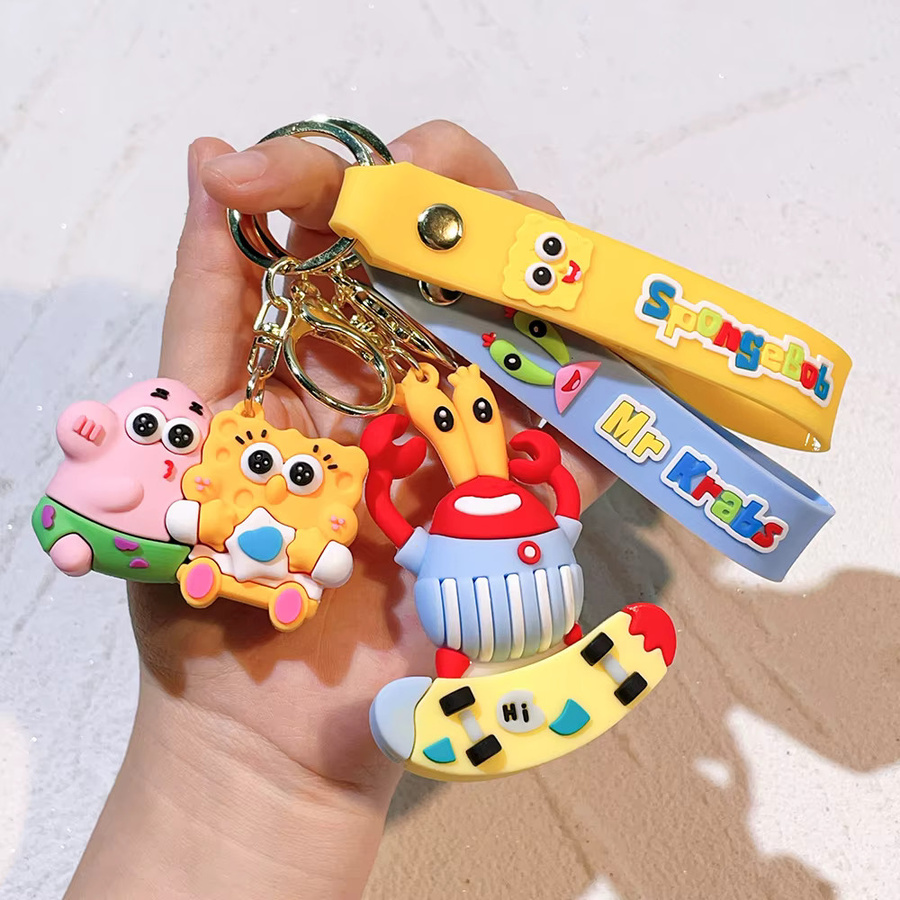 Potdemiel Schlüsselanhänger SpongeBob Patrick Thaddäus Herr Krabs, PVC, Unisex - Bild 2