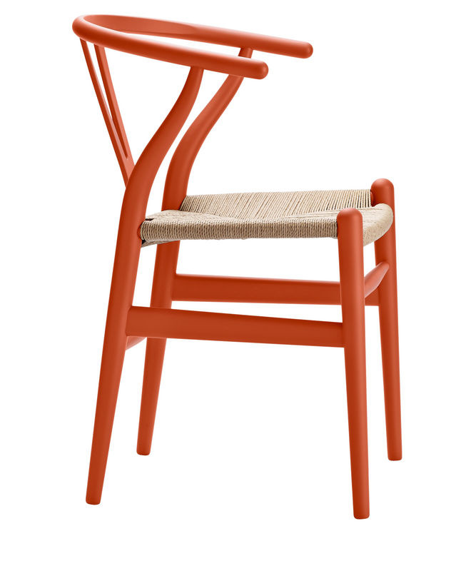 Carl Hansen & Søn CH24 Y Wishbone Stuhl aus Buchenholz in Orange - Bild 3