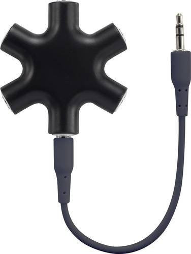 SpeaKa Professional SP-7870556 Audio Y-Adapter Schwarz mit 1x 3,5 mm Klinkenbuchse auf 5x 3,5 mm Klinkenbuchse - Bild 1