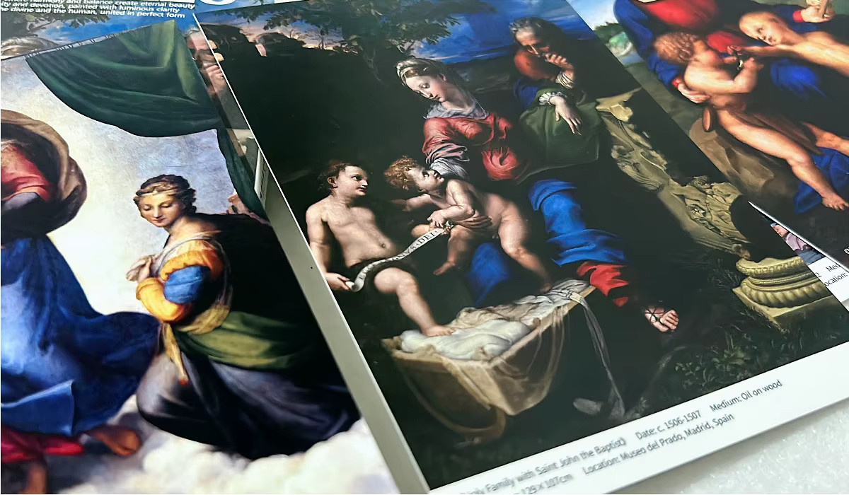 Raffaello Santi Art Series Postkarten Set Vintage Grußkarten Multicolor 30 Stück für DIY Journal Dekoration und Briefpapier - Bild 2