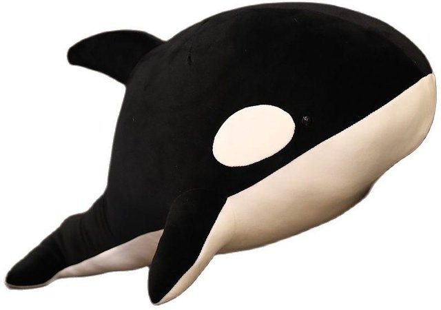 Orca Plüschtier, Schlafkissen, Schwarz, 80cm - Bild 1