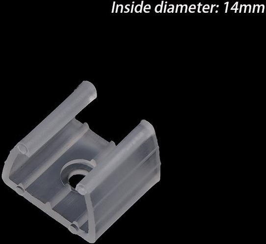 FastStar 20 Stück LED Streifen Fix Clips aus Kunststoff für 2835 Neon Licht und COB, Breite: 14 mm, Transparent/Weiß - Bild 1