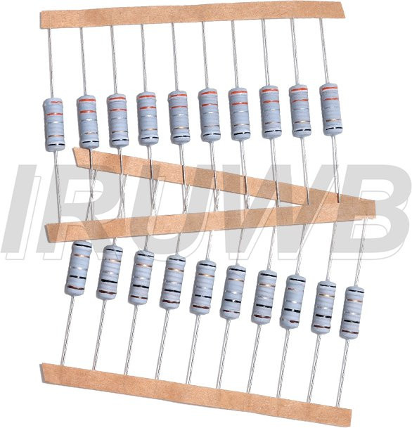 10 Stück IRUWB Drahtwiderstände Wickelwiderstände 3 W 5 % in verschiedenen Ohm-Werten, Multicolor - Bild 1