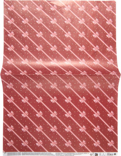 Rico Design Paper Patch Schleifen in Rot-Weiß gestreift aus Papier für Weihnachten - Bild 1