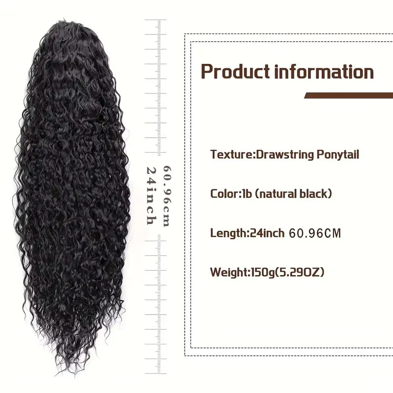 WIGSIN Haarteil Wasserwelle Kordelzug, 24 Zoll, Damen - Bild 2