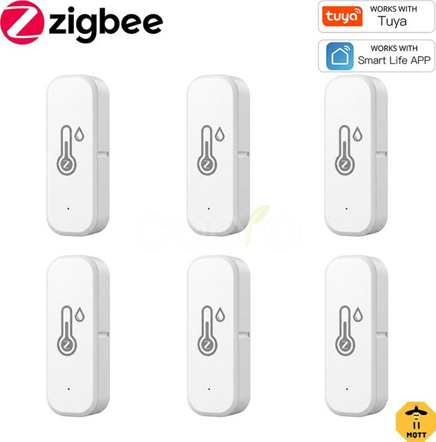 Tuya Zigbee 3.0 Temperatur- und Feuchtigkeitssensor in Weiß für Smart Home App-Fernüberwachung mit Smart Life und Z2M kompatibel (Hub erforderlich) - Bild 1