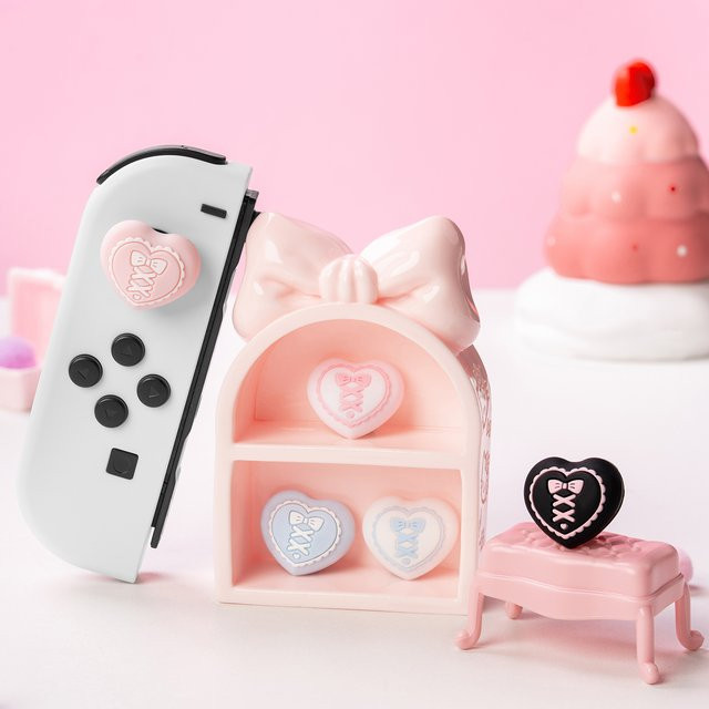 Kawaii Cartoon Silikon Daumengriff-Kappe als Joystick-Abdeckung für Nintendo Switch 2 OLED, NS Lite und Joy-Con Controller - Bild 1