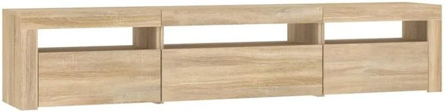 vidaXL TV-Schrank mit LED-Leuchten in Sonoma-Eiche, B/T/H: 195 x 35 x 40 cm - Bild 1