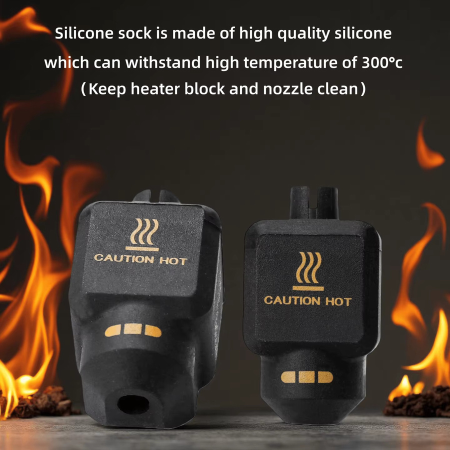 Bambu Lab P2S Silikon-Abdeckung für den Hotend-Heizblock, temperaturbeständige Silikonsocke in Schwarz für 3D-Drucker-Zubehör - Bild 2